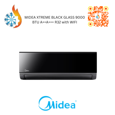 MIDEA XTREME BLACK GLASS 9000 BTU A++A+++ R32 with WIFI