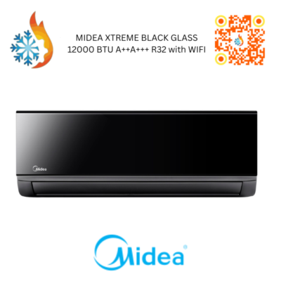 MIDEA XTREME BLACK GLASS 12000 BTU A++A+++ R32 with WIFI