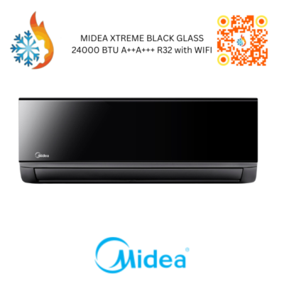 MIDEA XTREME BLACK GLASS 24000 BTU A++A+++ R32 with WIFI