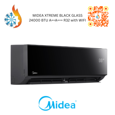 MIDEA XTREME BLACK GLASS 24000 BTU A++A+++ R32 with WIFI